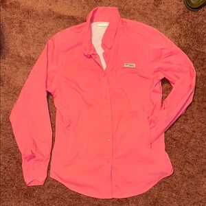 Columbia Pink Button-Up Shirt